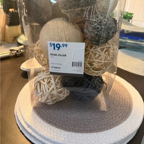 At Home Other - At Home Decorative Bowl Filler Set - Black, Cream, Tan
